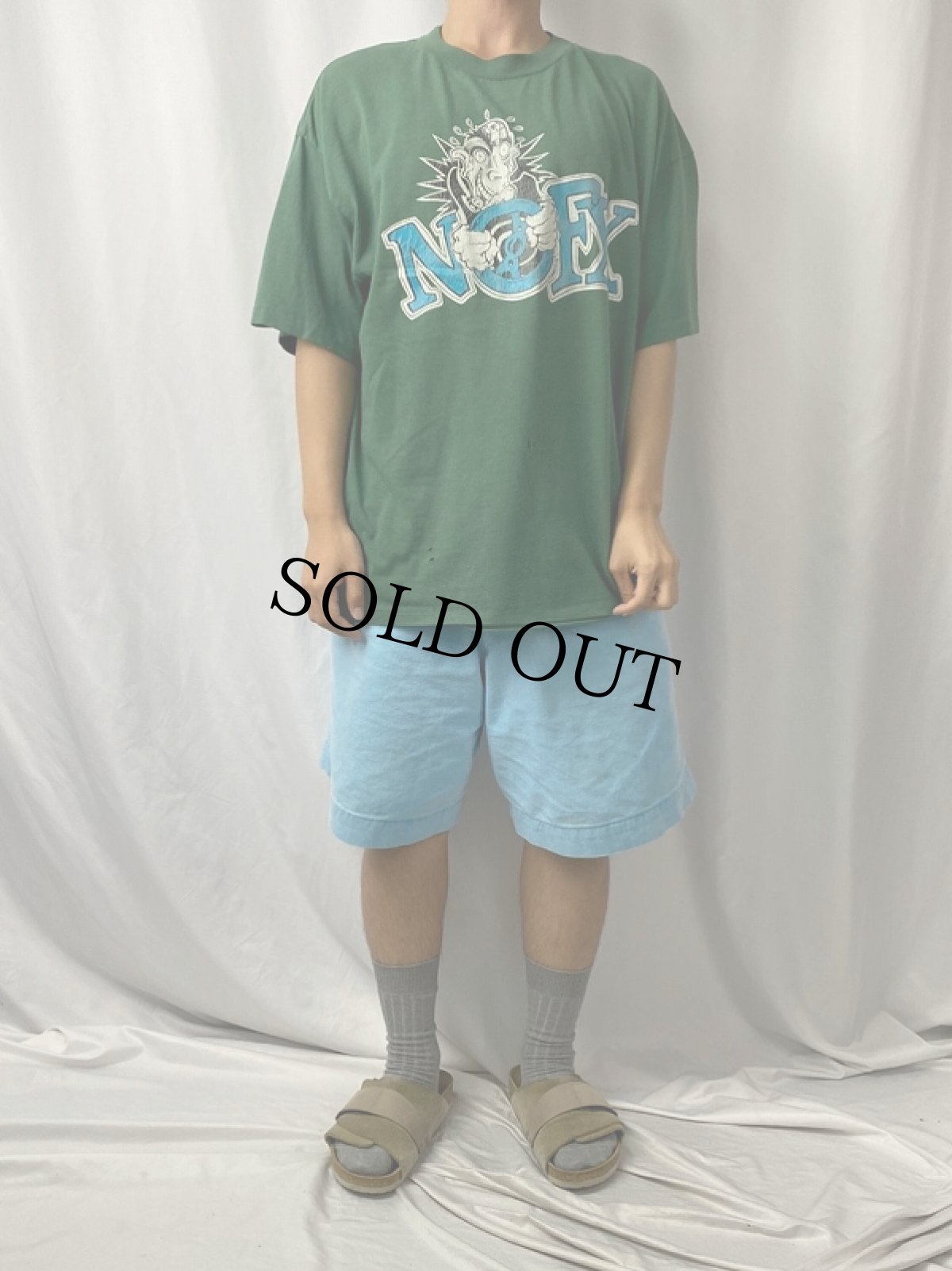 画像2: 90's NOFX USA製 パンクロックバンド プリントTシャツ XL (2)