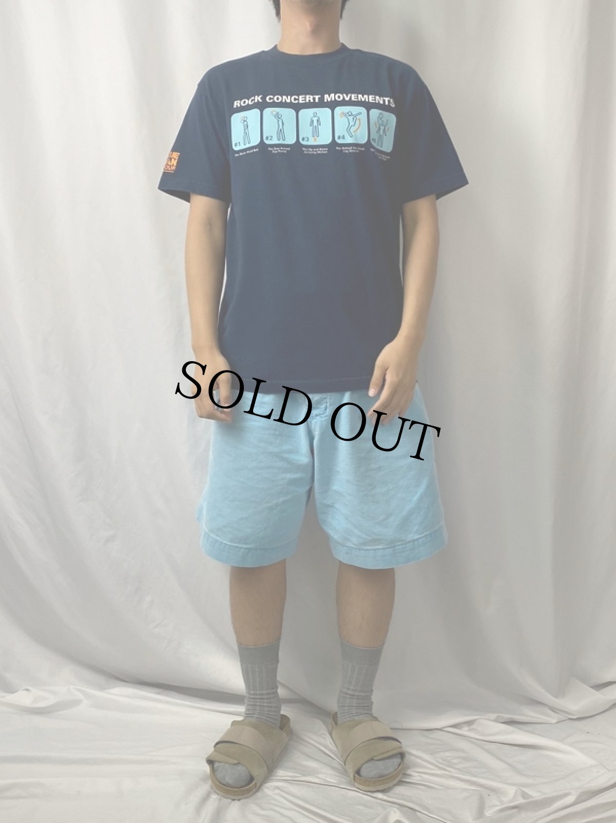 画像2: BLUE MAN GROUP USA製 "Rock Concert Movements" パフォーマンスグループ プリントTシャツ NAVY M (2)