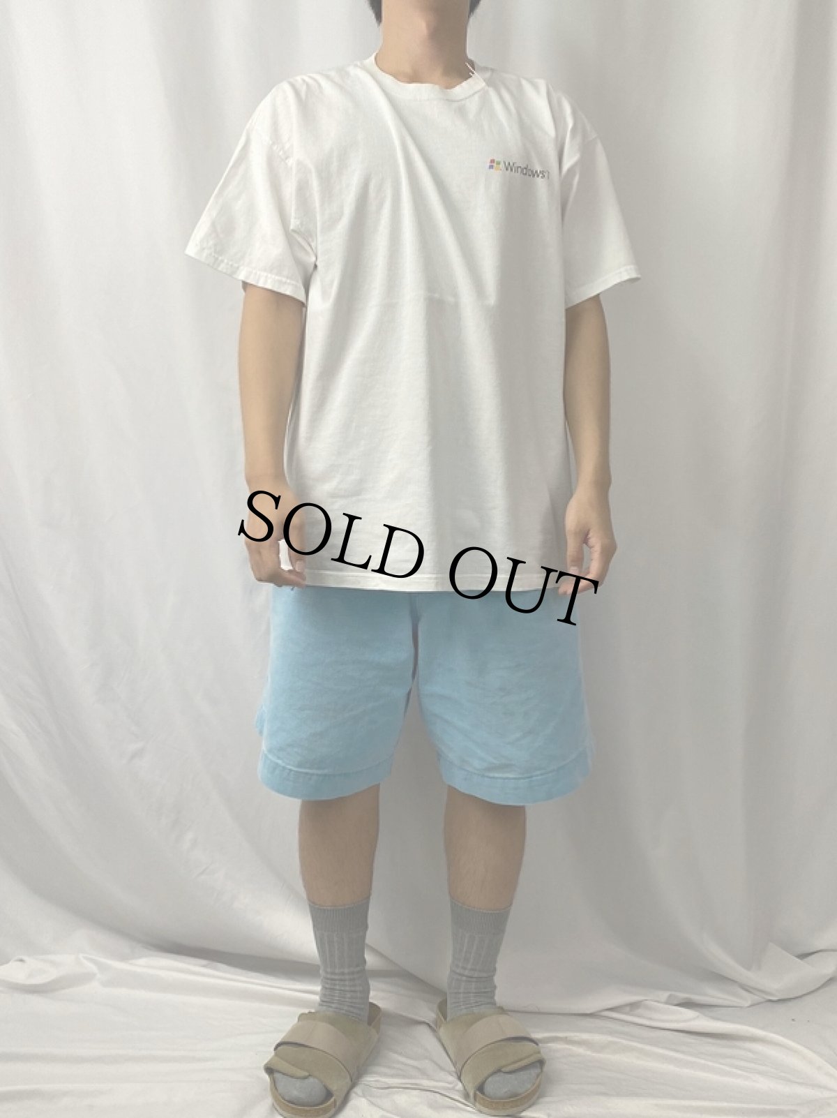 画像2: Windows コンピューター企業 ロゴプリントTシャツ XL (2)