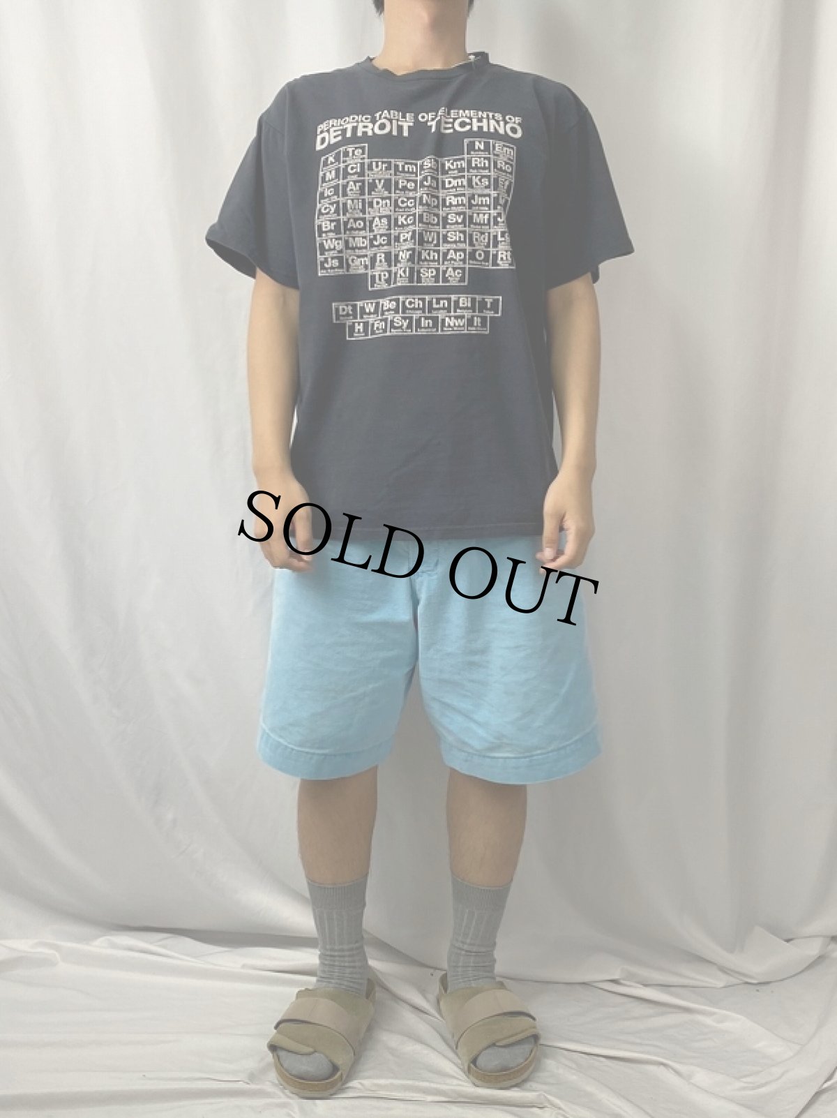 画像2: "Periodic Table of the Elements of DETROIT TECHNO" 周期表プリントTシャツ BLACK L (2)