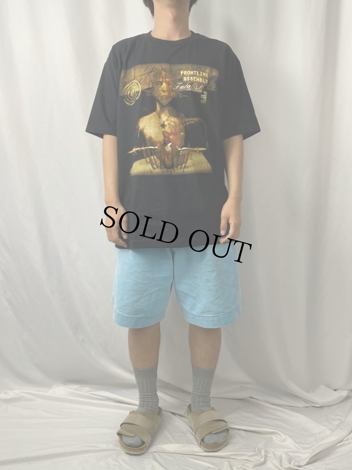 画像2: FRONT LINE ASSEMBLY バンド プリントTシャツ BLACK L (2)