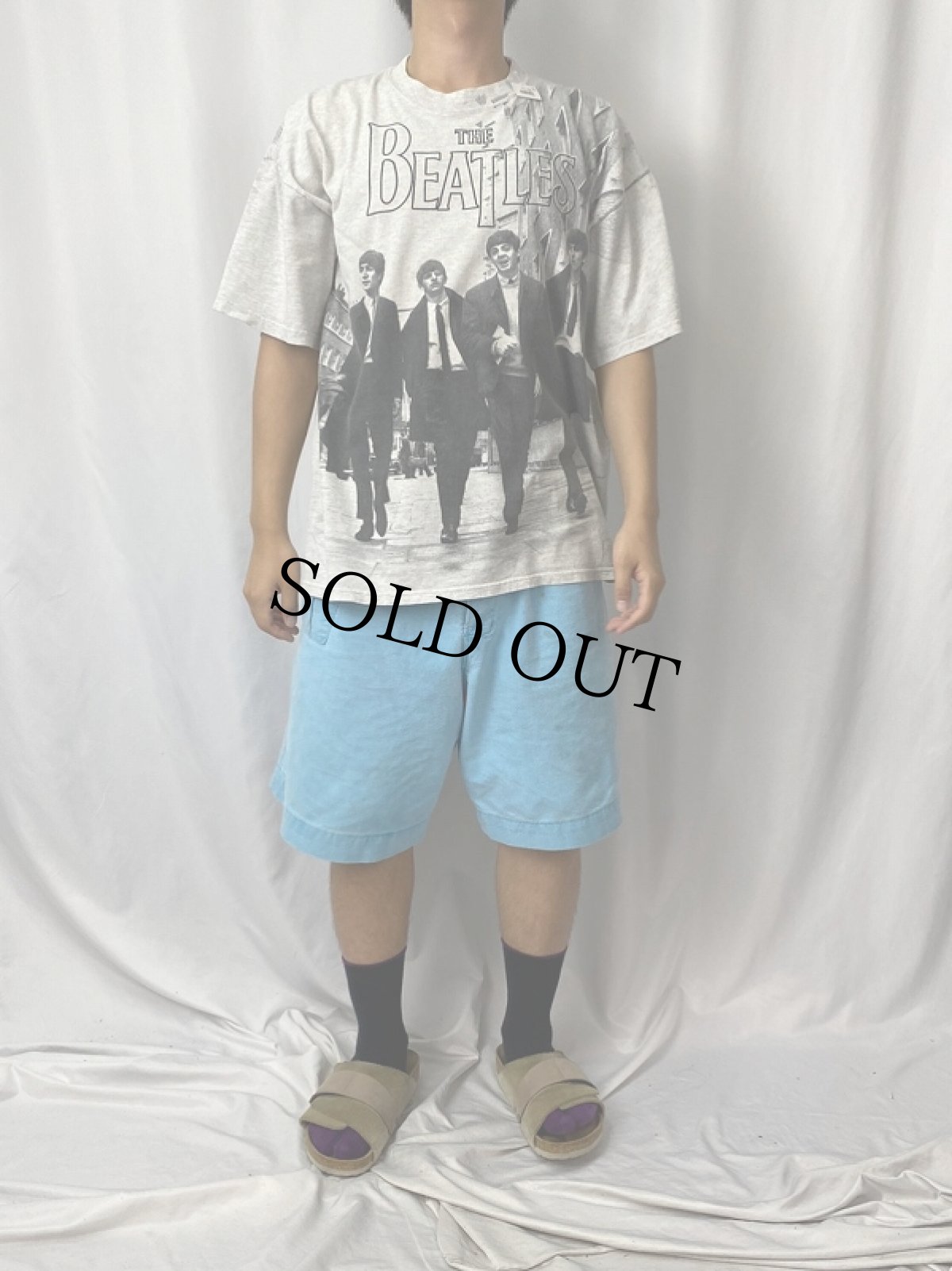 画像2: THE BEATLES ロックバンド大判プリントTシャツ XL (2)