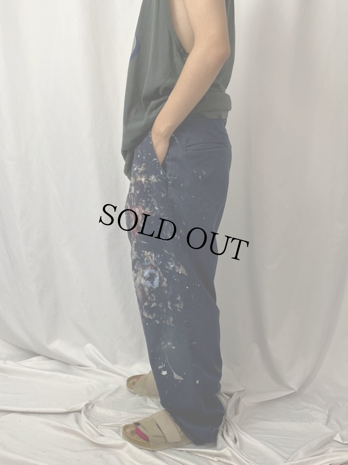 画像4: 90's CINTAS ペンキペイント ワークパンツ W38 (4)