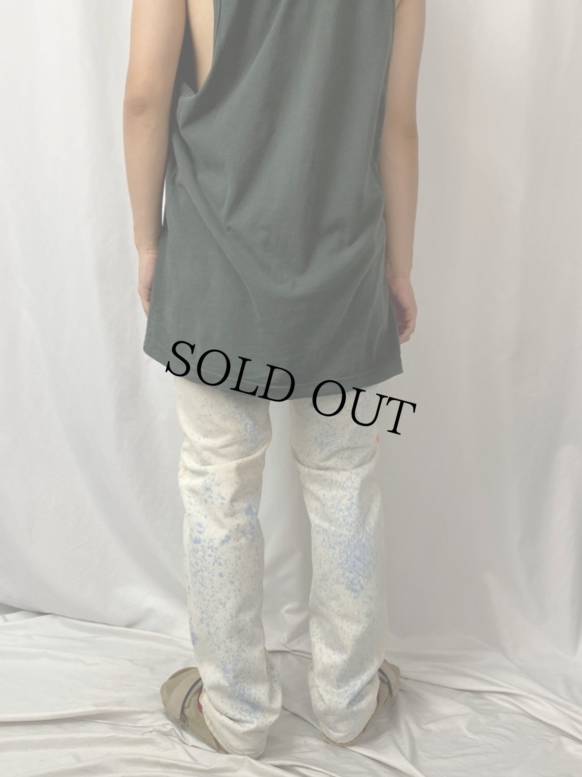 画像4: 90's Levi's 501 USA製 ペイント ホワイトデニムパンツ W29 (4)