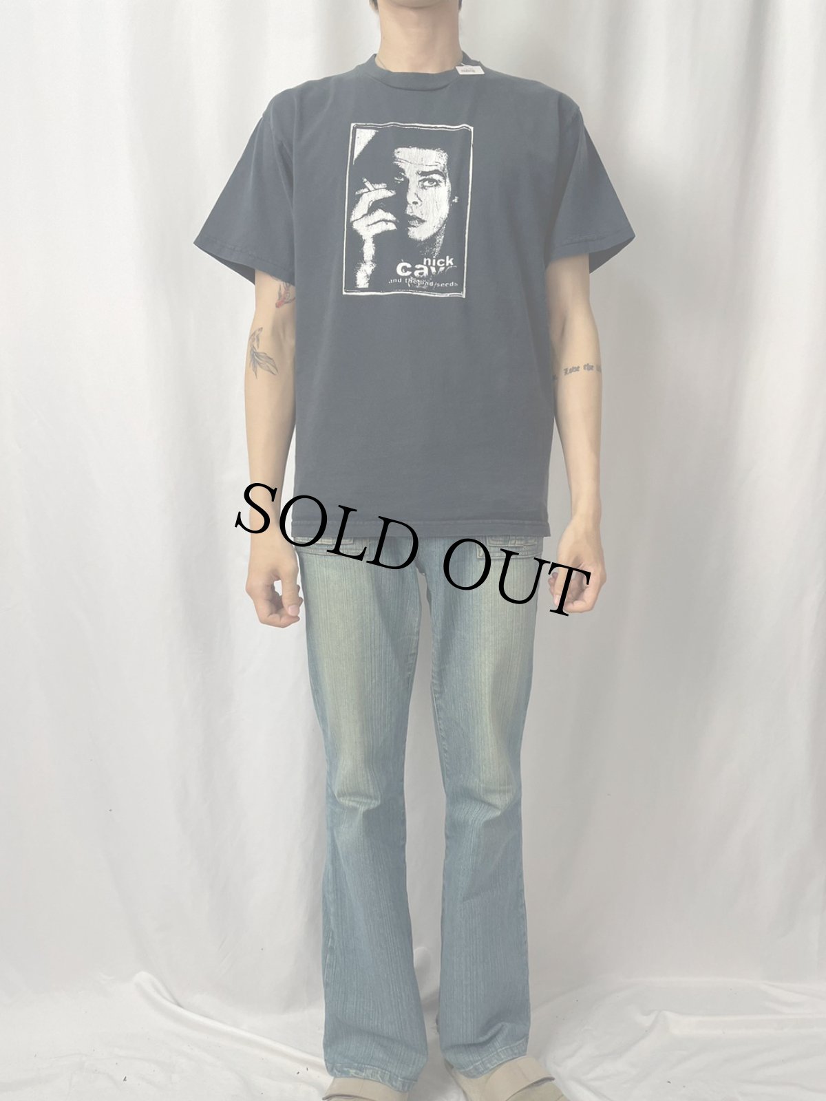 画像2: Nick Cave and the Bad Seeds ロックバンドTシャツ L (2)