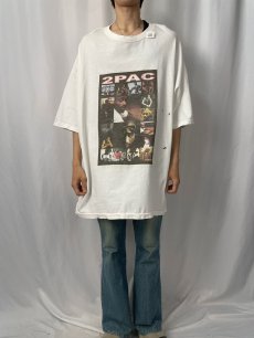 画像2: 2000's 2PAC フォトプリント ヒップホップTシャツ 4XL (2)