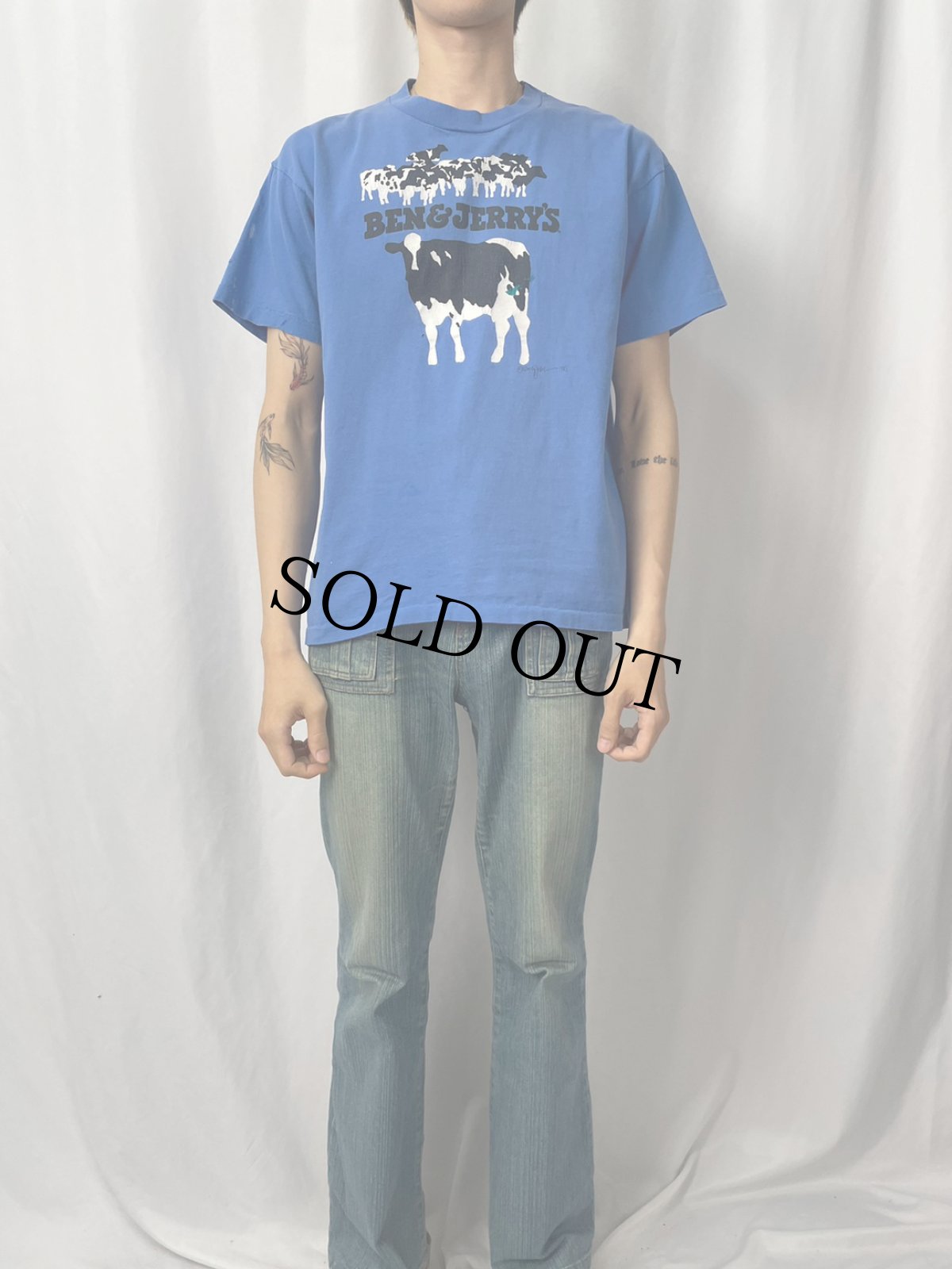 画像2: 90's BEN&JERRY'S USA製 企業プリントTシャツ L (2)