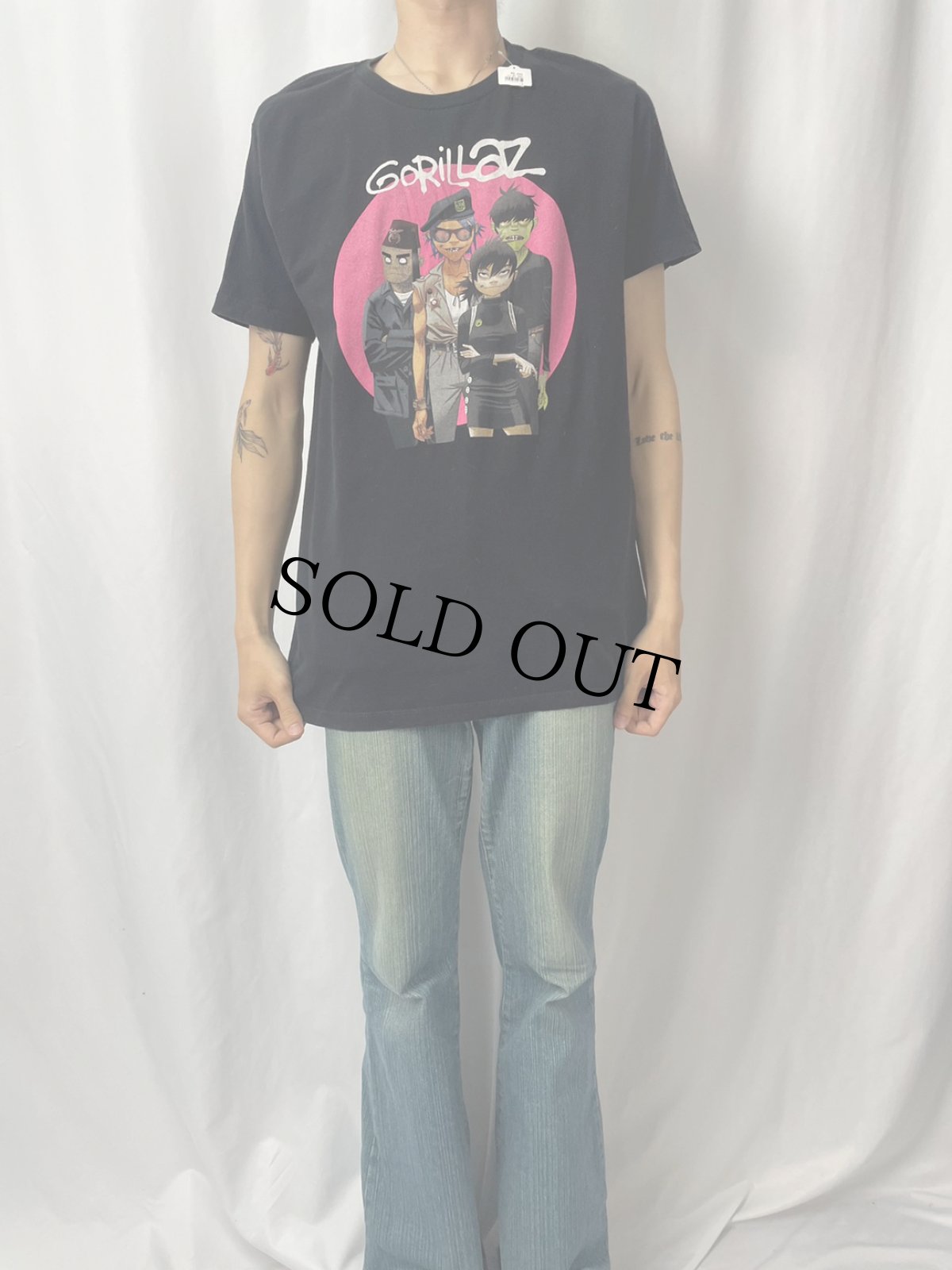 画像2: 2000's GORILLAZ ロックバンドTシャツ L (2)