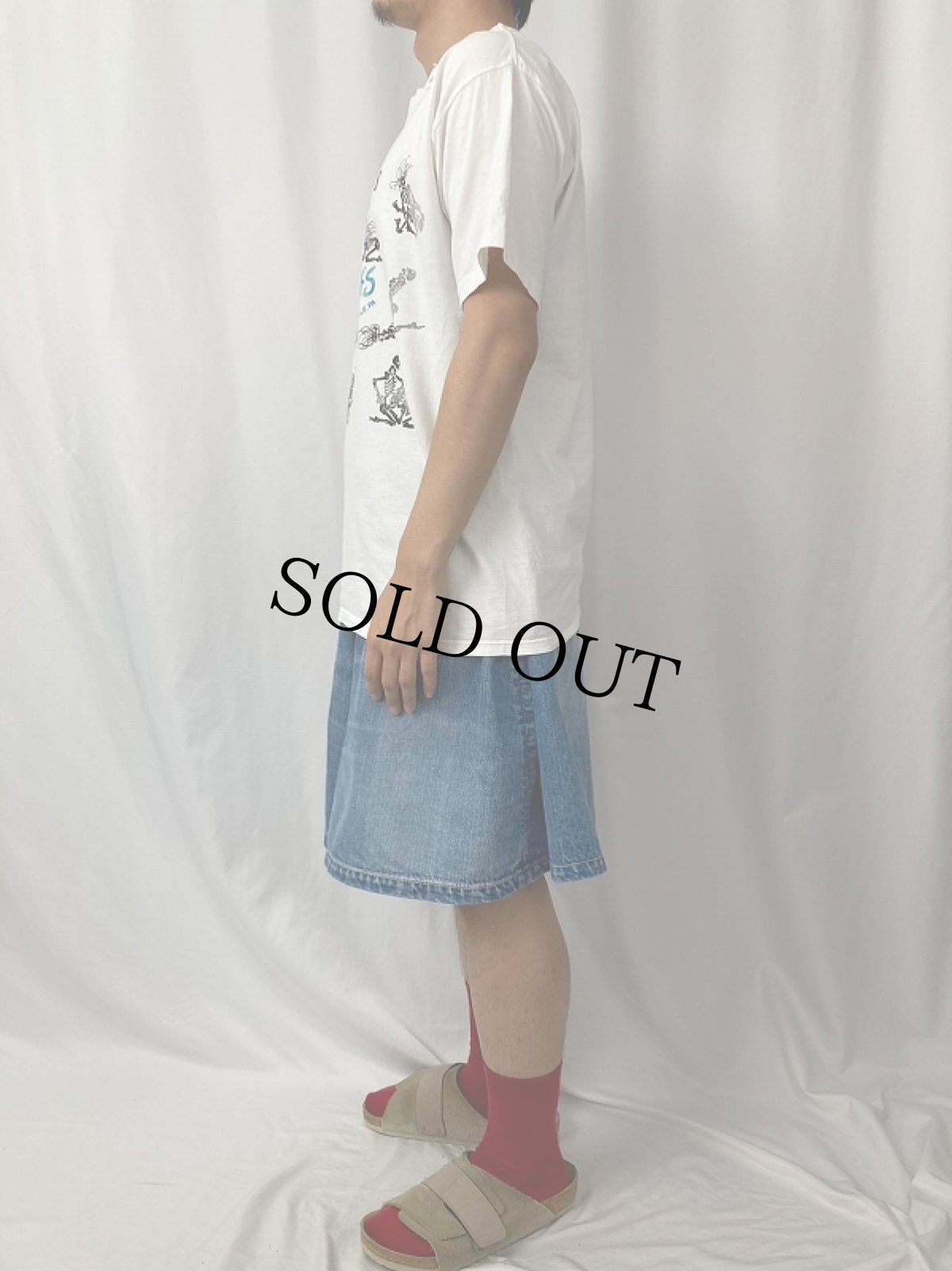 画像3: 90's USA製 四十八手 スカルイラスト エロプリントTシャツ (3)