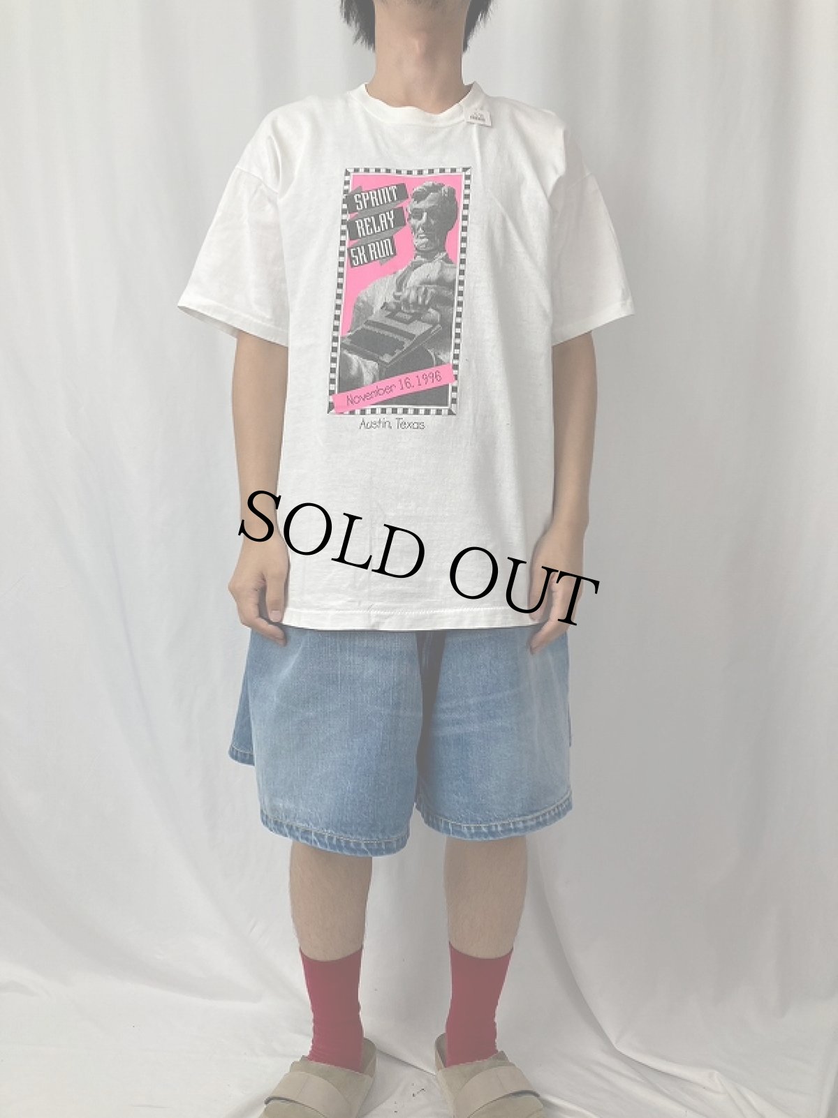 画像3: 90's "SPRNT RELAY SK RUN" プリントTシャツ XL (3)