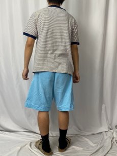 画像4: 60’s Princeton "UA" ボーダー柄 染み込みプリントTシャツ XL (4)