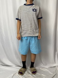 画像2: 60’s Princeton "UA" ボーダー柄 染み込みプリントTシャツ XL (2)