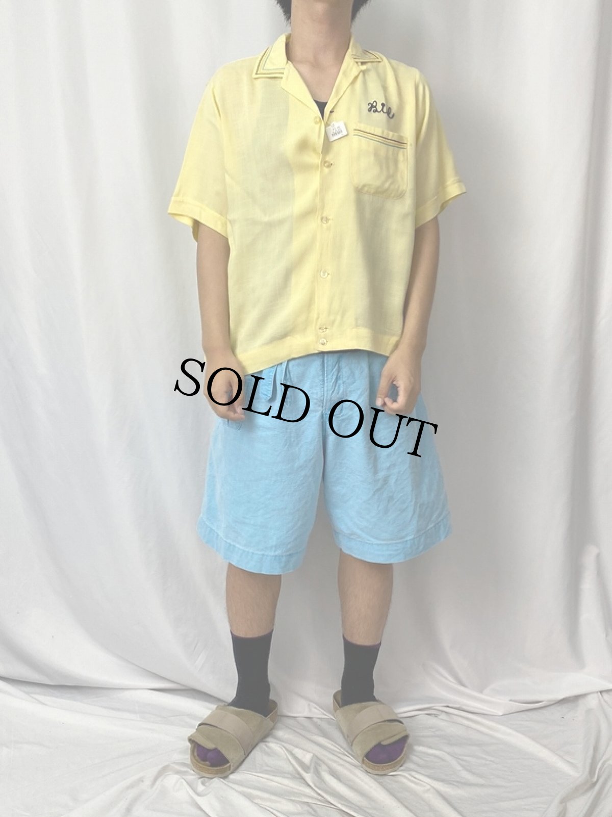 画像3: 60's King Louie By Holiday フロッキープリント ボーリングシャツ (3)