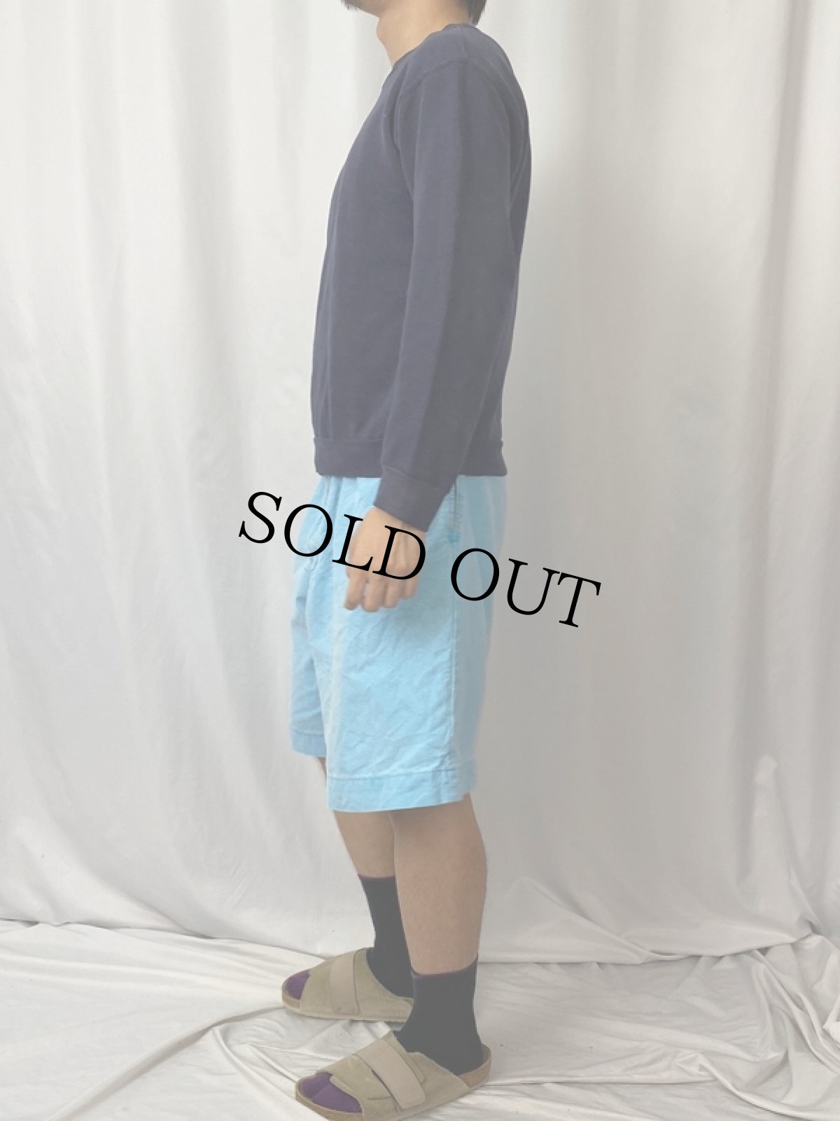 画像3: 70〜80's RUSSEL ATHELETIC 金タグ USA製 無地スウェット NAVY M (3)