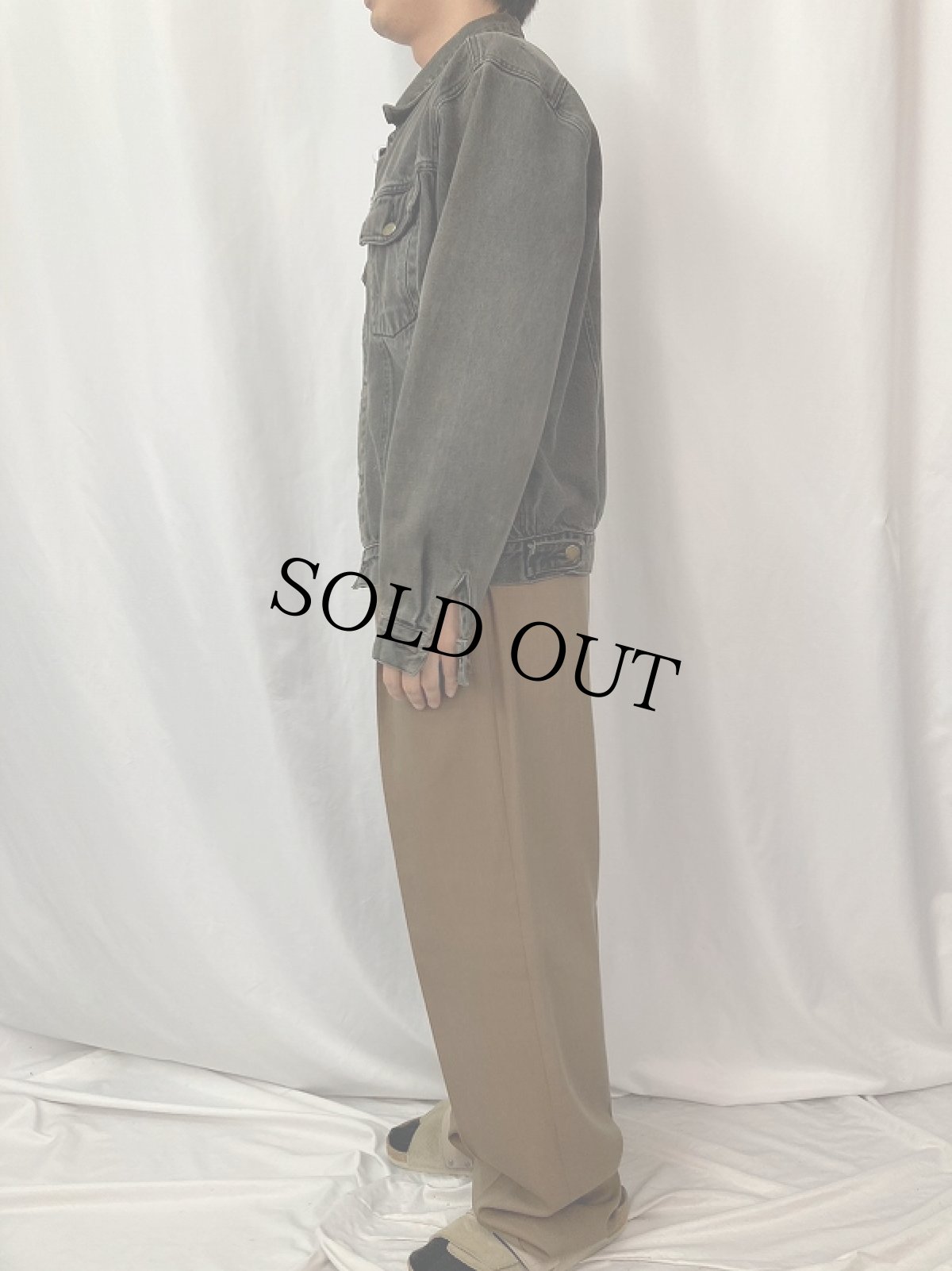 画像3: 80's GUESS USA製 "GEORGES MARCIANO" ブラックデニムジャケット L (3)