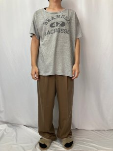 画像2: 70's Champion バータグ USA製 "BRANDEIS LACROSSE" 染み込みプリントTシャツ XL (2)