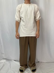 画像2: 50〜60's SOUTHLAND ATH.MFG.CO. "C.H.S." 染み込みプリント フットボールTシャツ (2)