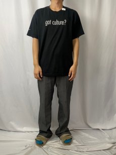 画像2: "got culture?" パロディプリントTシャツ L (2)