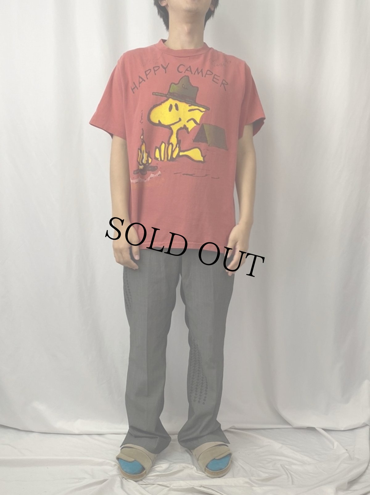 画像3: 90's PEANUTS USA製 "WOODSTOCK × PIGPEN" キャラクタープリントTシャツ (3)