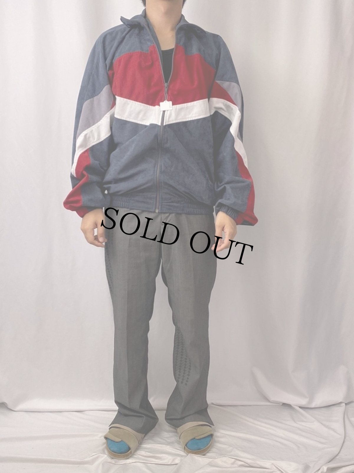 画像2: 70〜80's 切り替えデザイン ベロアジャージ (2)