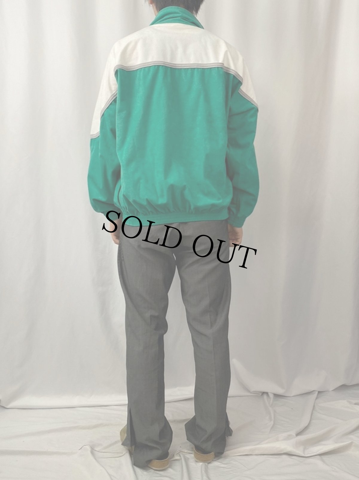 画像4: 70〜80's "BIDOS AGNOS" ロゴプリント 切り替えデザイン ベロアジャージ (4)