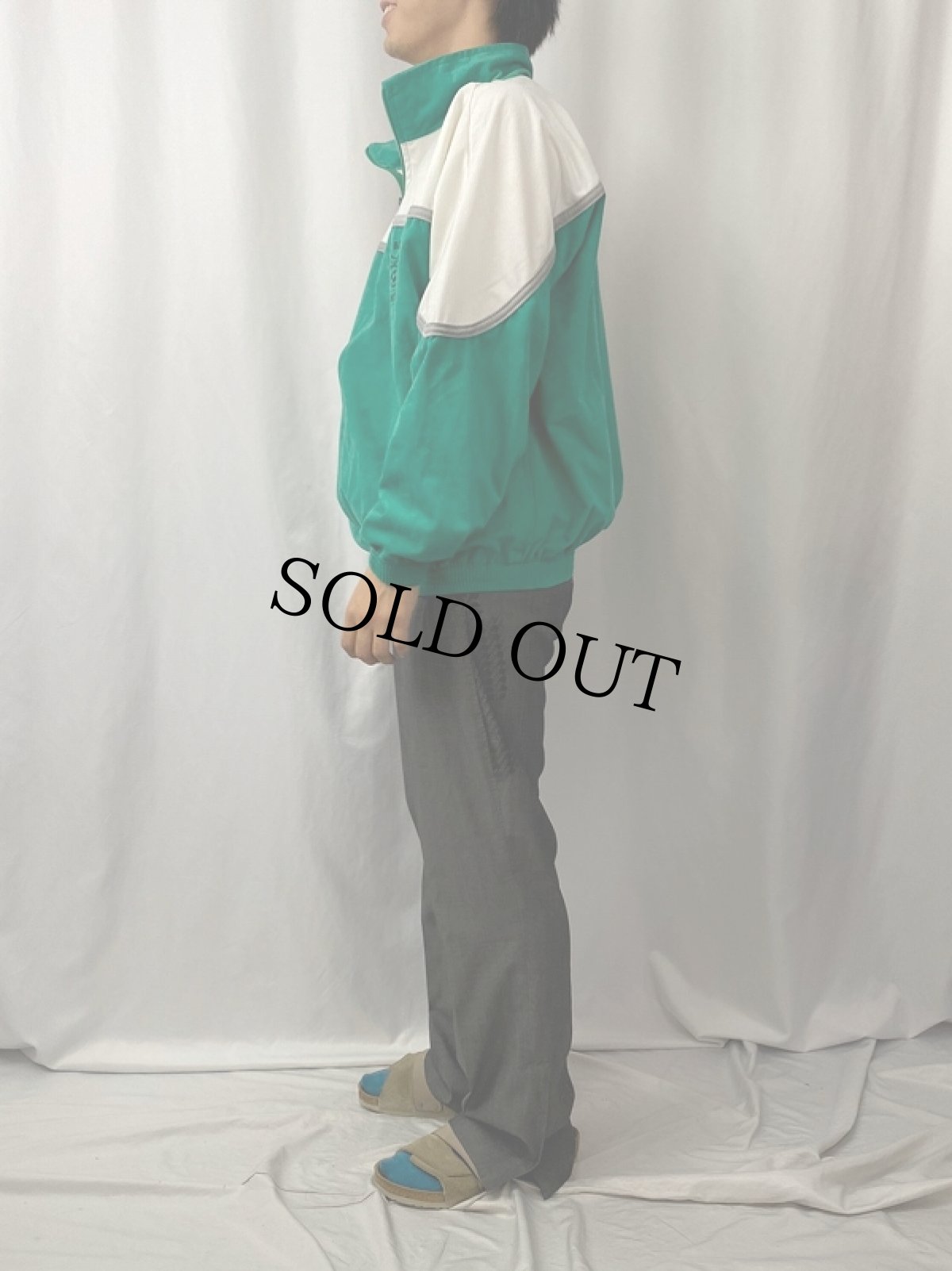 画像3: 70〜80's "BIDOS AGNOS" ロゴプリント 切り替えデザイン ベロアジャージ (3)