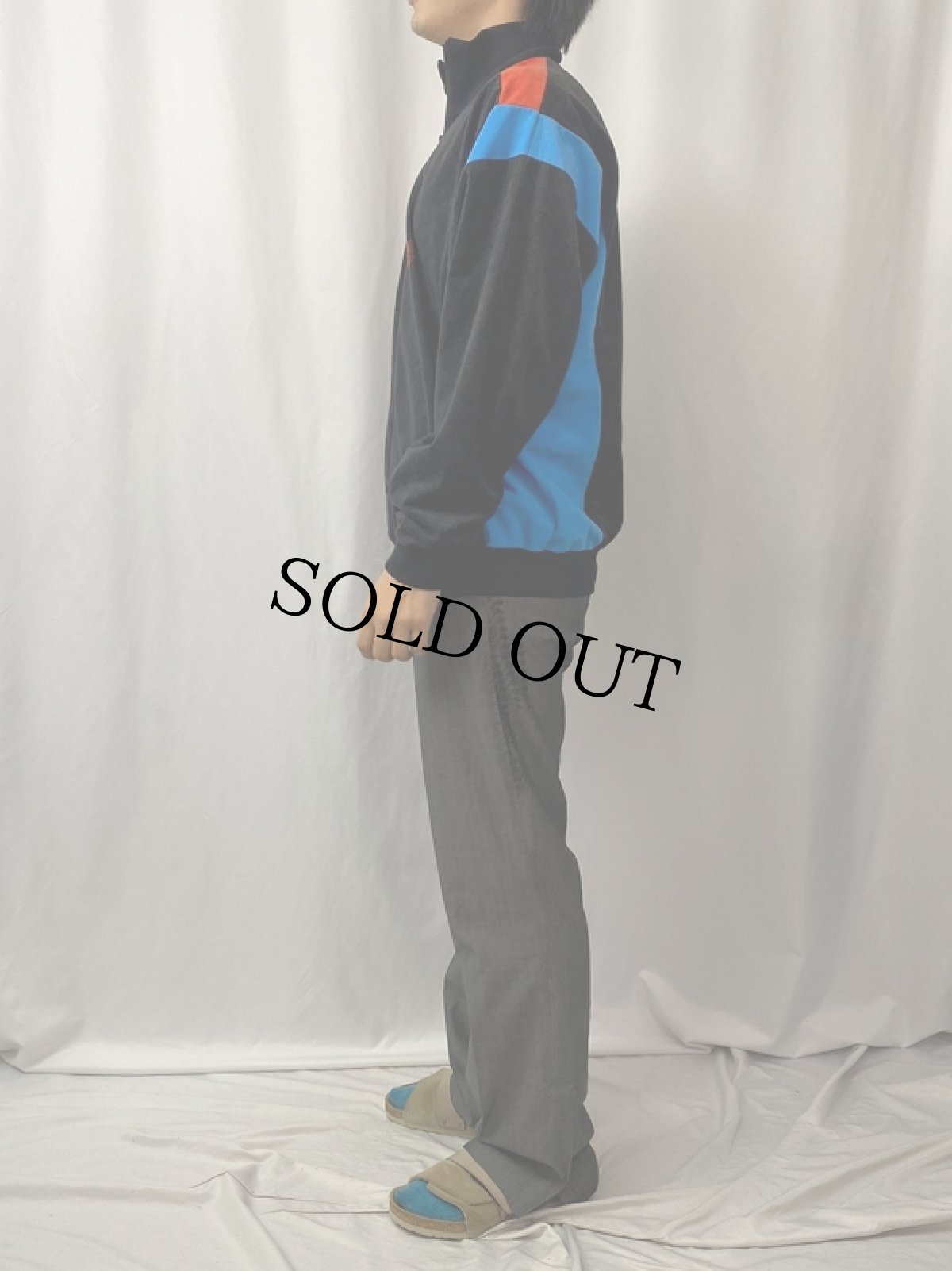 画像3: 〜80's JERINDA ロゴプリント ベロアジャージ (3)