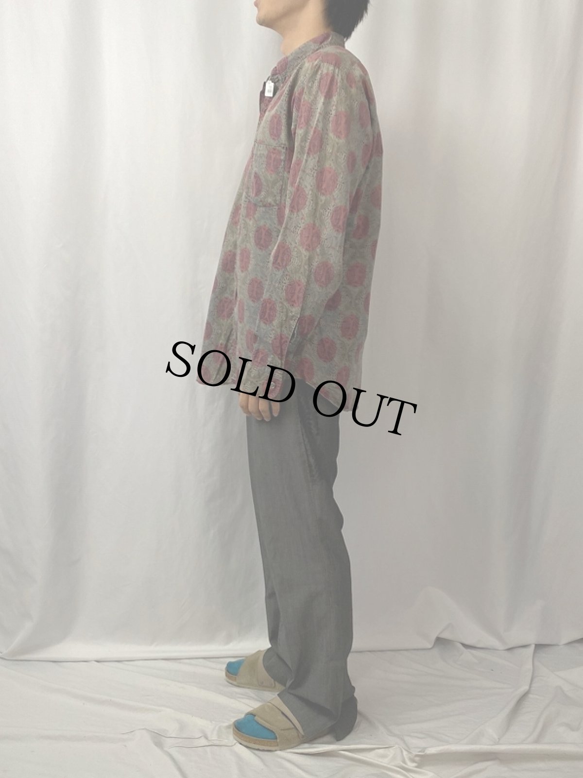 画像3: 60's PILGRIM 総柄 コットン ボタンダウンシャツ L (3)