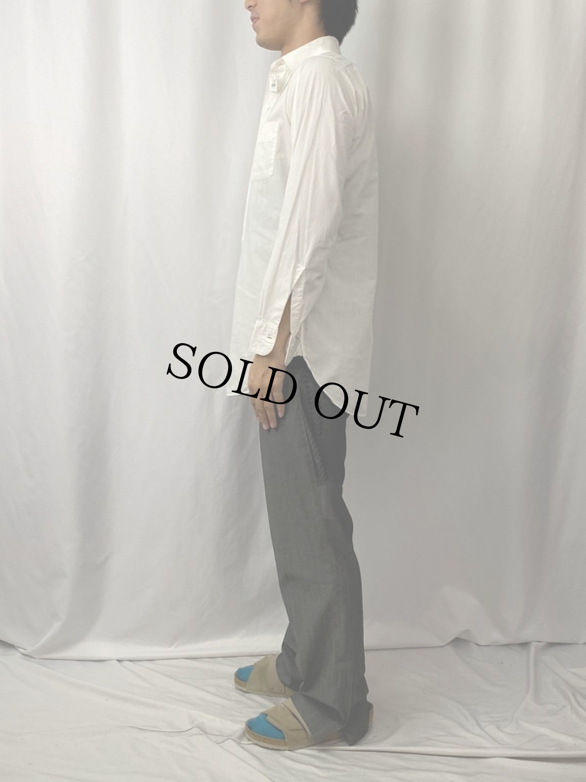 画像3: 50〜60's ARROW CANADA製 マチ付き コットンドレスシャツ (3)