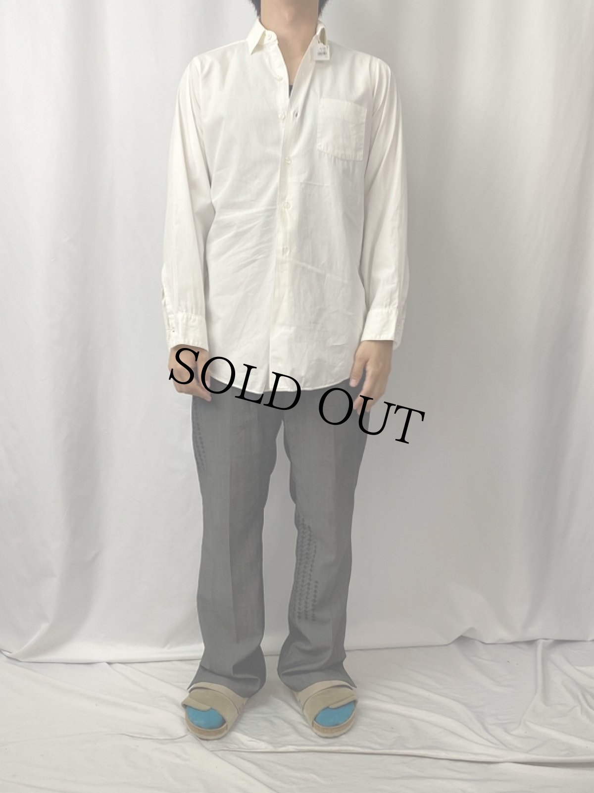 画像2: 50〜60's ARROW CANADA製 マチ付き コットンドレスシャツ (2)