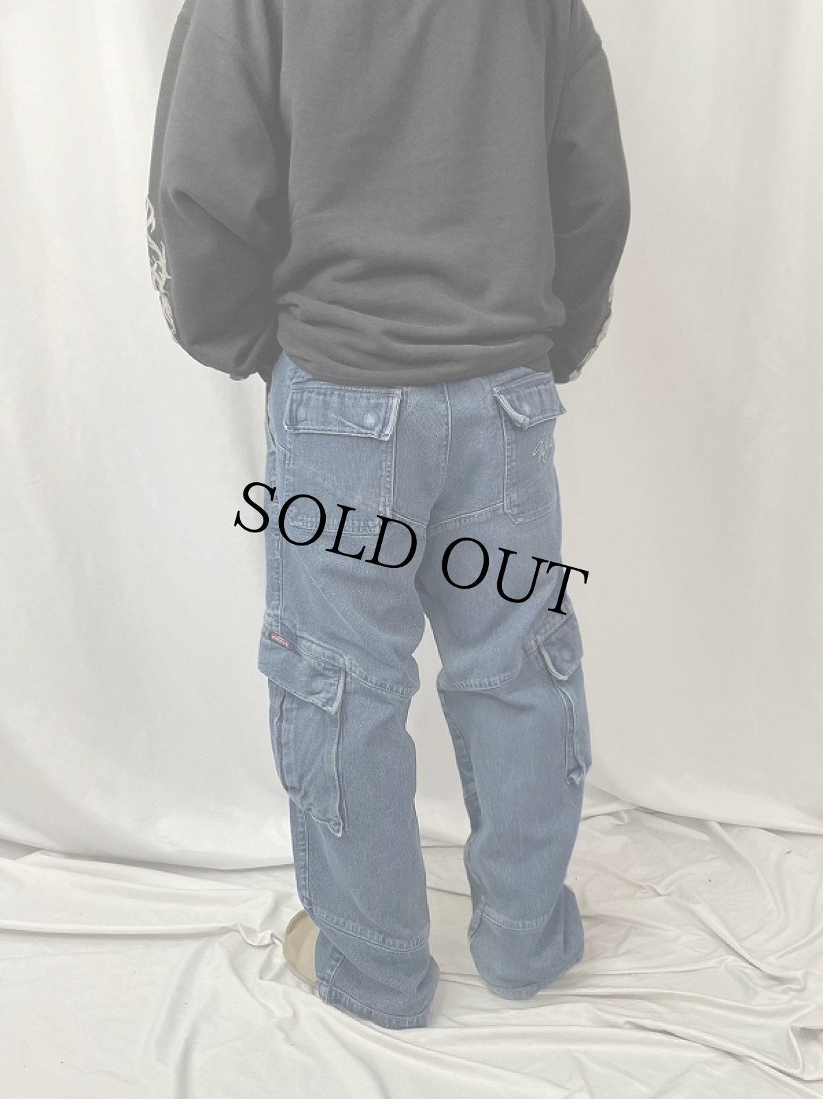 画像4: ESCO デザイン デニムカーゴパンツ W35 (4)