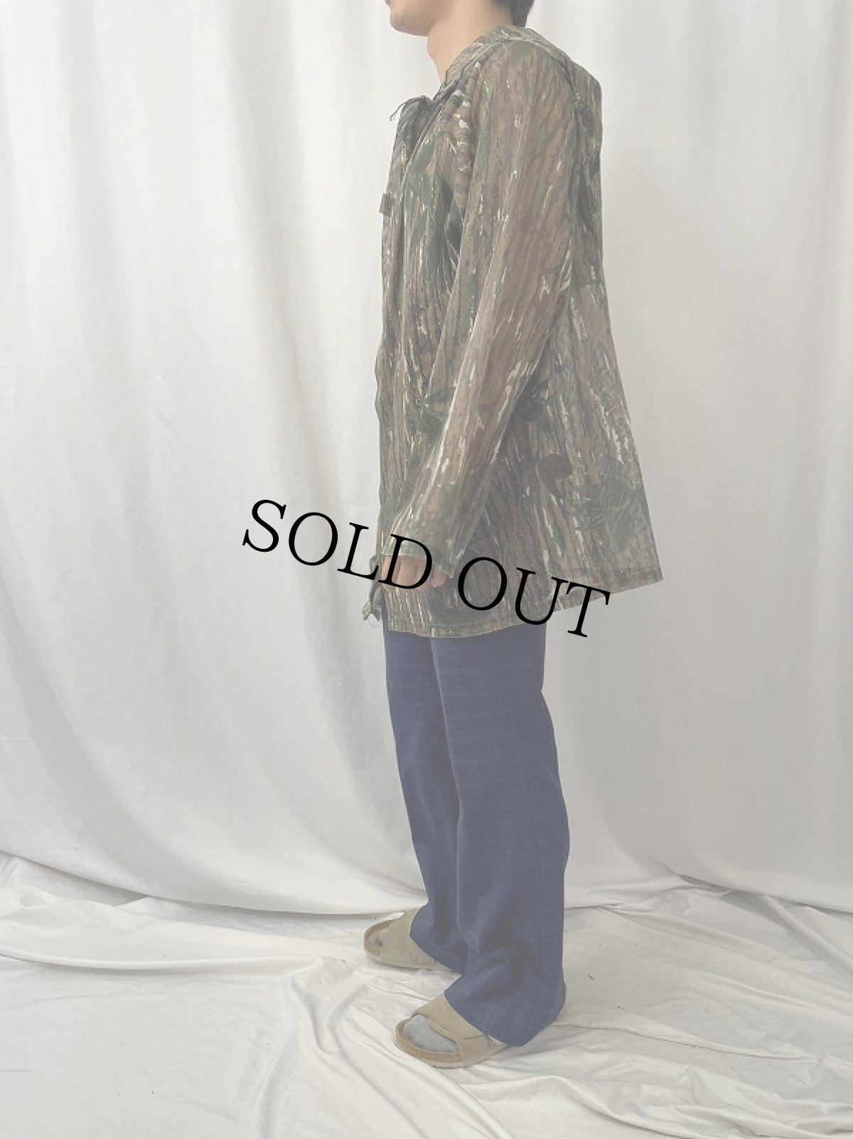 画像3: 90's USA製 リアルツリーカモ柄 メッシュシップパーカー L (3)