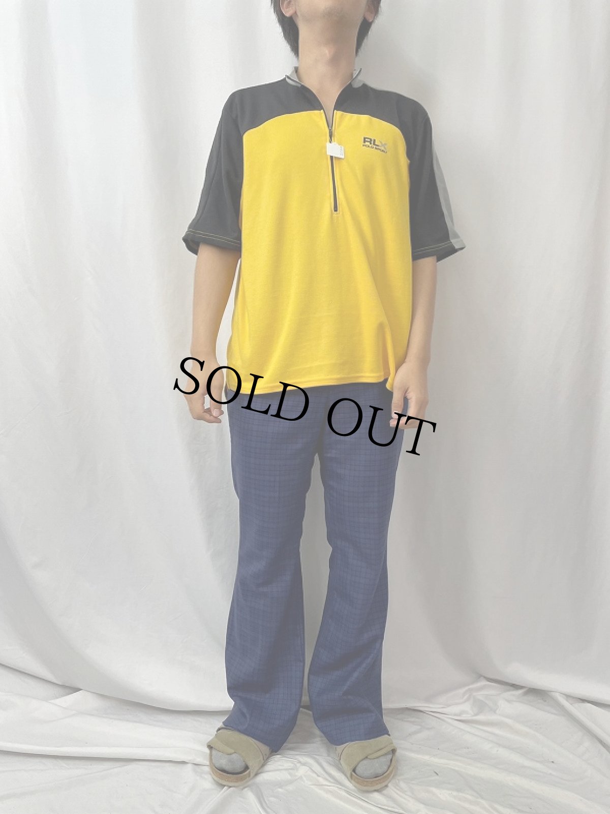 画像2: RLX POLOSPORT Ralph Lauren ハーフジップ サイクリングシャツ M (2)