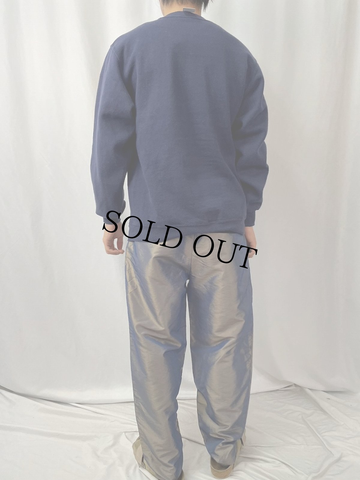 画像4: 90's JANSPORT USA製 "SHIPPENSBURC UNIVERSITY" フロッキープリントスウェット L (4)