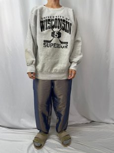 画像2: 90's Champion REVERSE WEAVE USA製 "UNIVERSITY OF WISCONSIN" プリントスウェット XL (2)