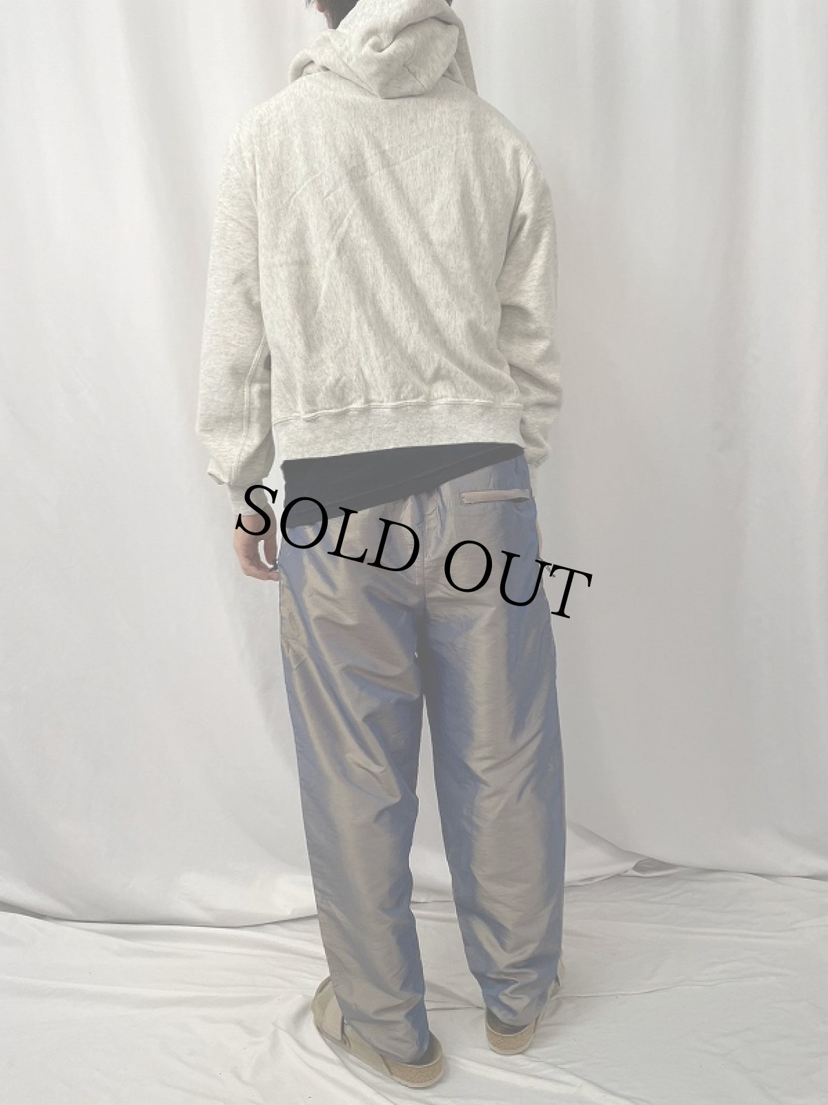 画像4: 90's U.S.ARMY ロゴプリント スウェットジップパーカー MEDIUM (4)