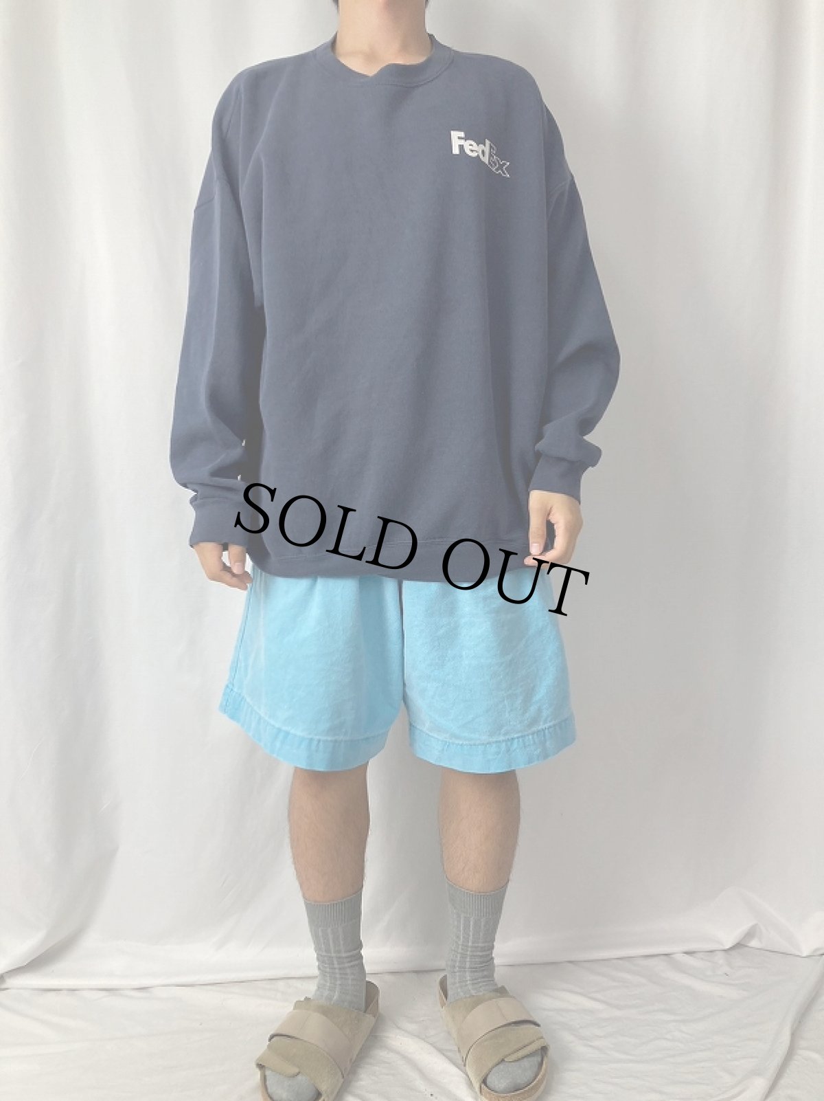 画像2: FedEx 企業ロゴプリントスウェット 2XL (2)