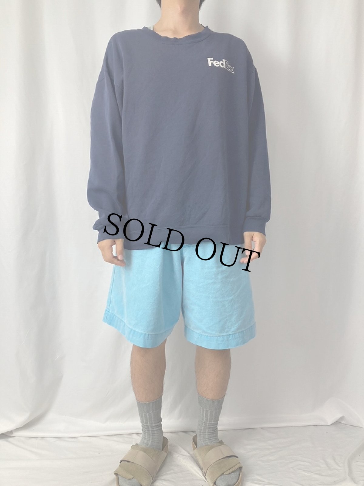 画像2: FedEx 企業ロゴプリントスウェット L (2)