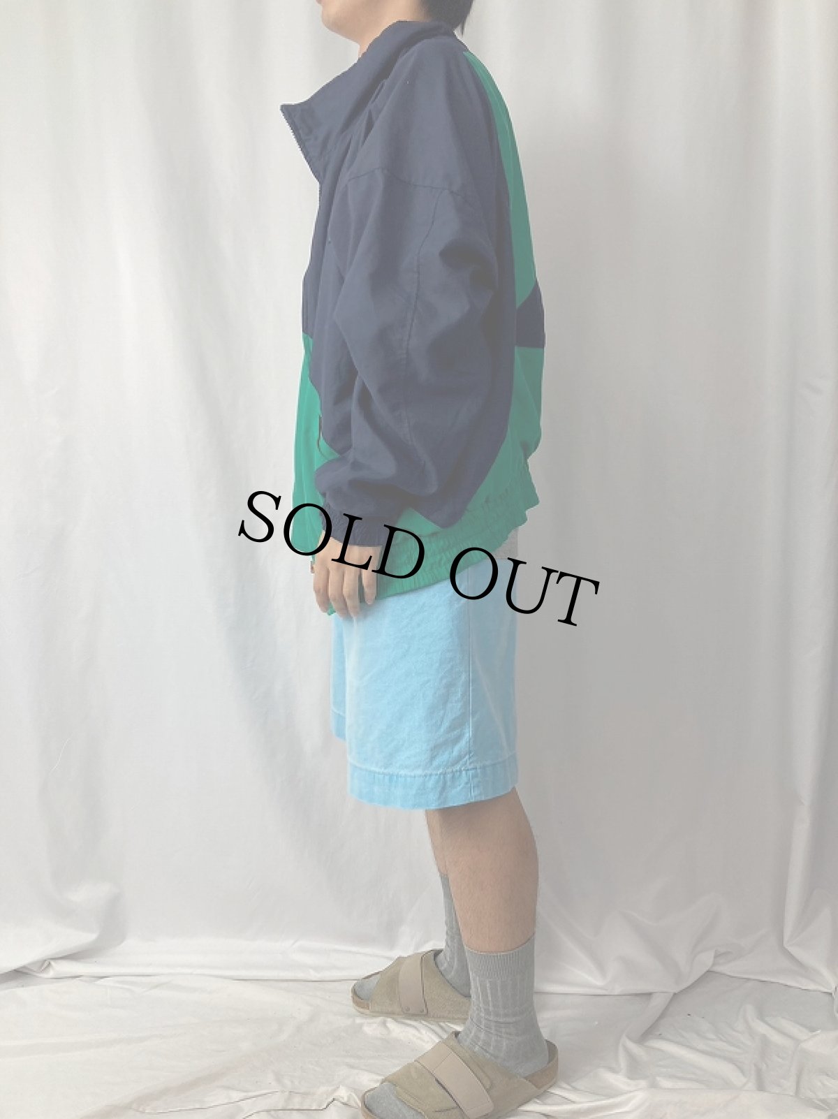 画像3: 90's ellesse ロゴ刺繍 2トーン切り替えジャケット SIZE44 (3)