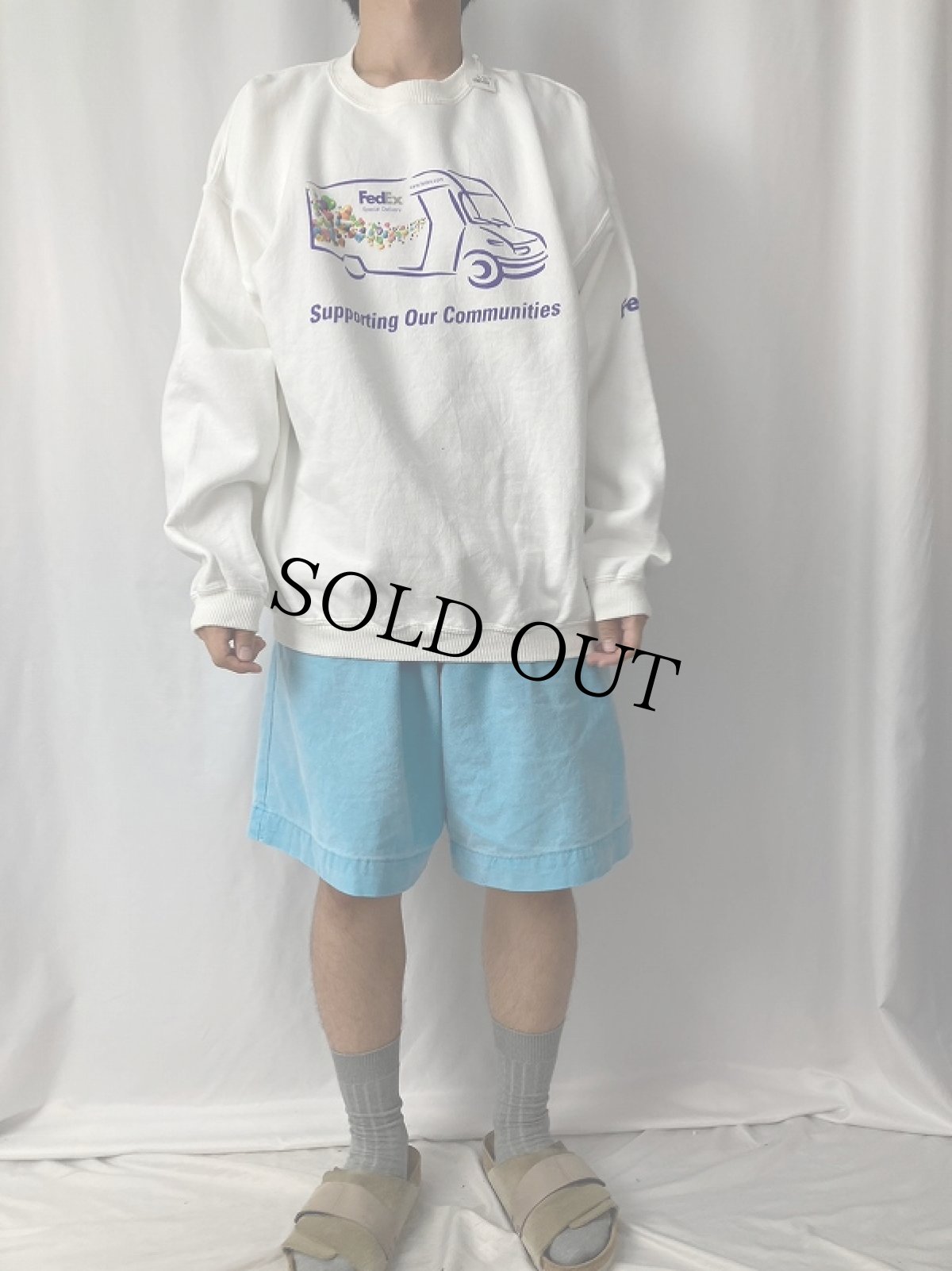 画像2: FedEx 企業ロゴプリントスウェット XL (2)