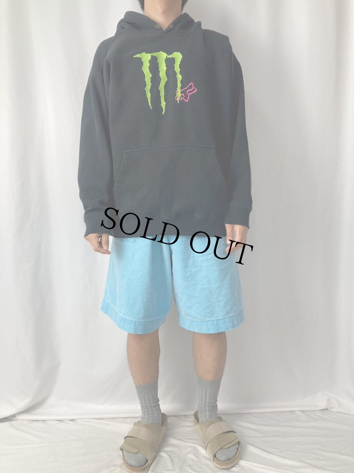 画像2: CH apparel パロディ 刺繍 スウェットフーディー XL (2)