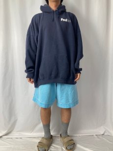 画像3: 90's FedEx 企業ロゴプリントスウェットフーディー 5XL (3)