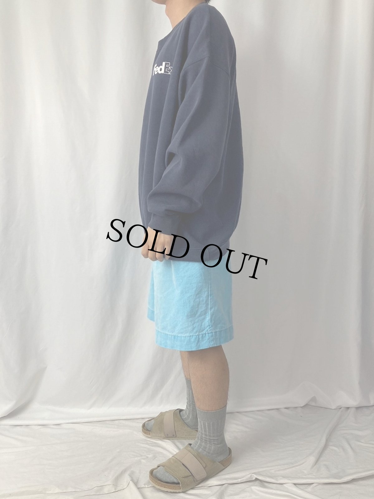 画像3: FedEx 企業ロゴプリントスウェット 2XL (3)