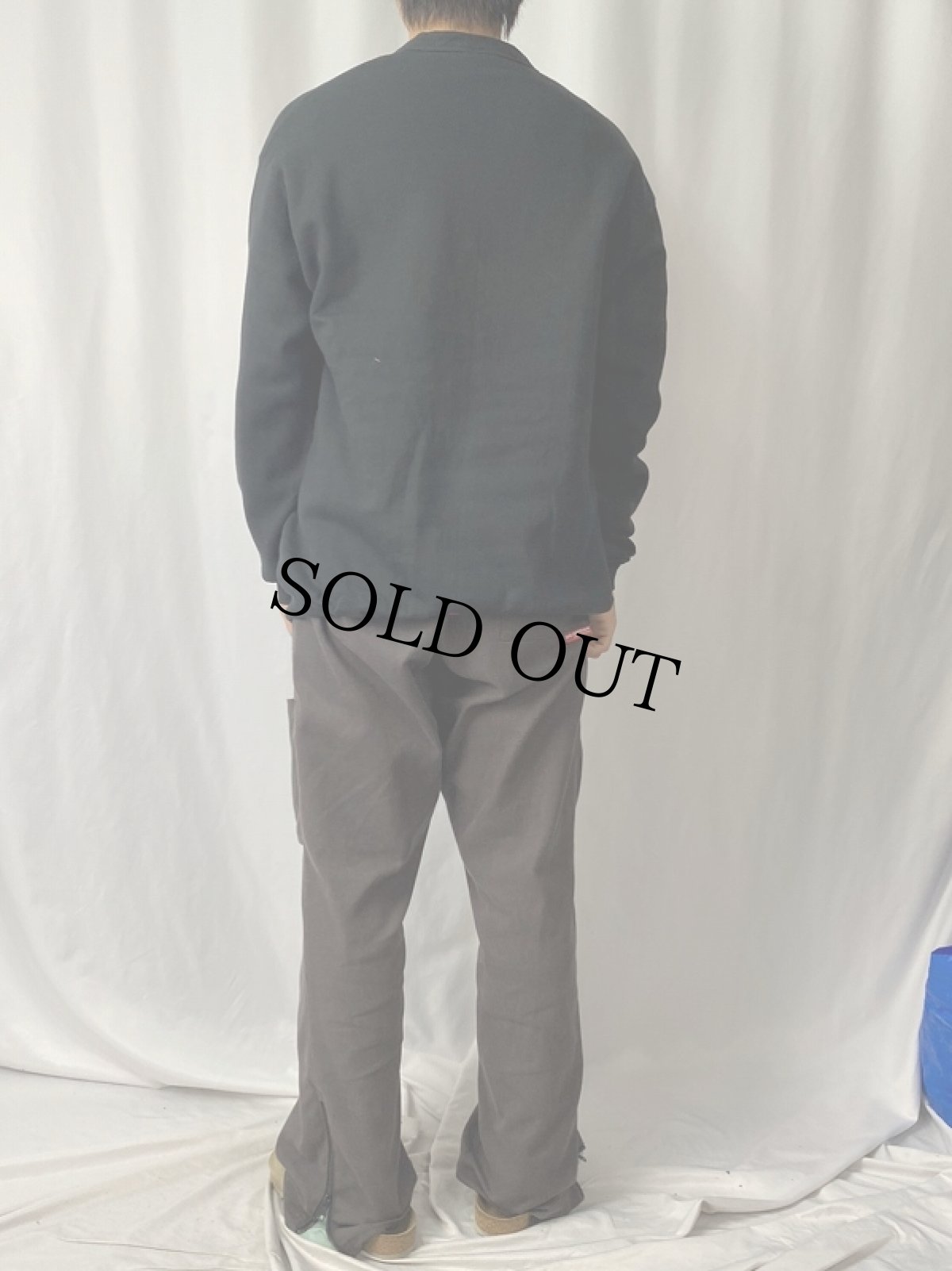 画像4: 90's McDonald USA製 ""BILLION SOLOD" キャラクタープリントスウェットカーディガン BLACK ONESIZE (4)