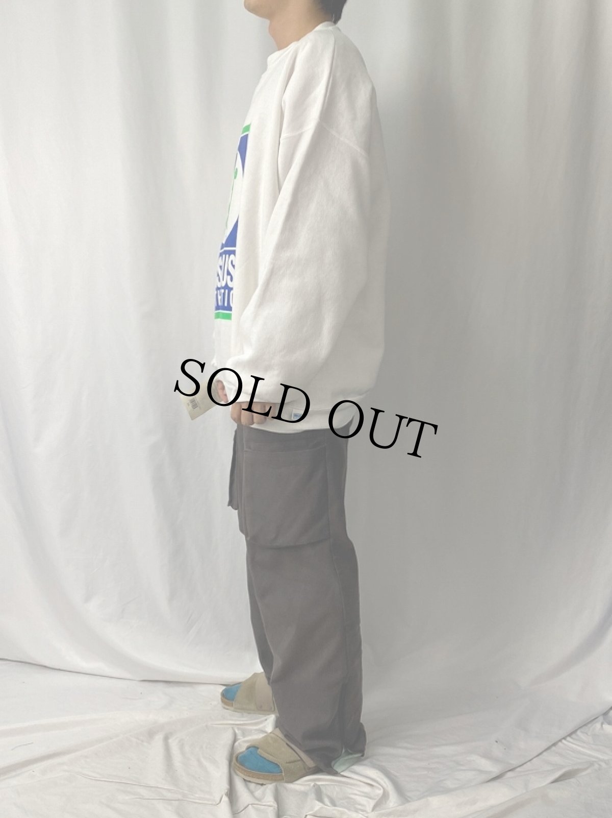 画像3: 90's DISCUS USA製 ロゴプリントスウェット 2XL タグ付き未使用 (3)