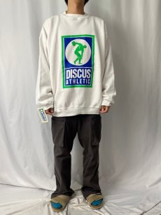 画像2: 90's DISCUS USA製 ロゴプリントスウェット 2XL タグ付き未使用 (2)