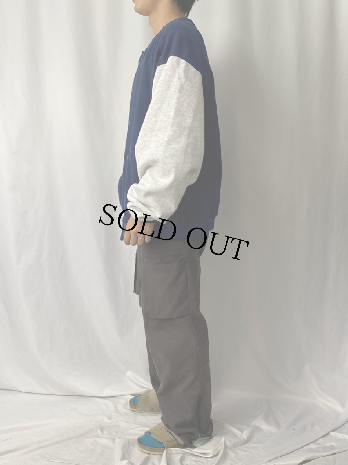 画像3: 90's Sportsmaster USA製 ツートン スウェットスタジャン XXL (3)