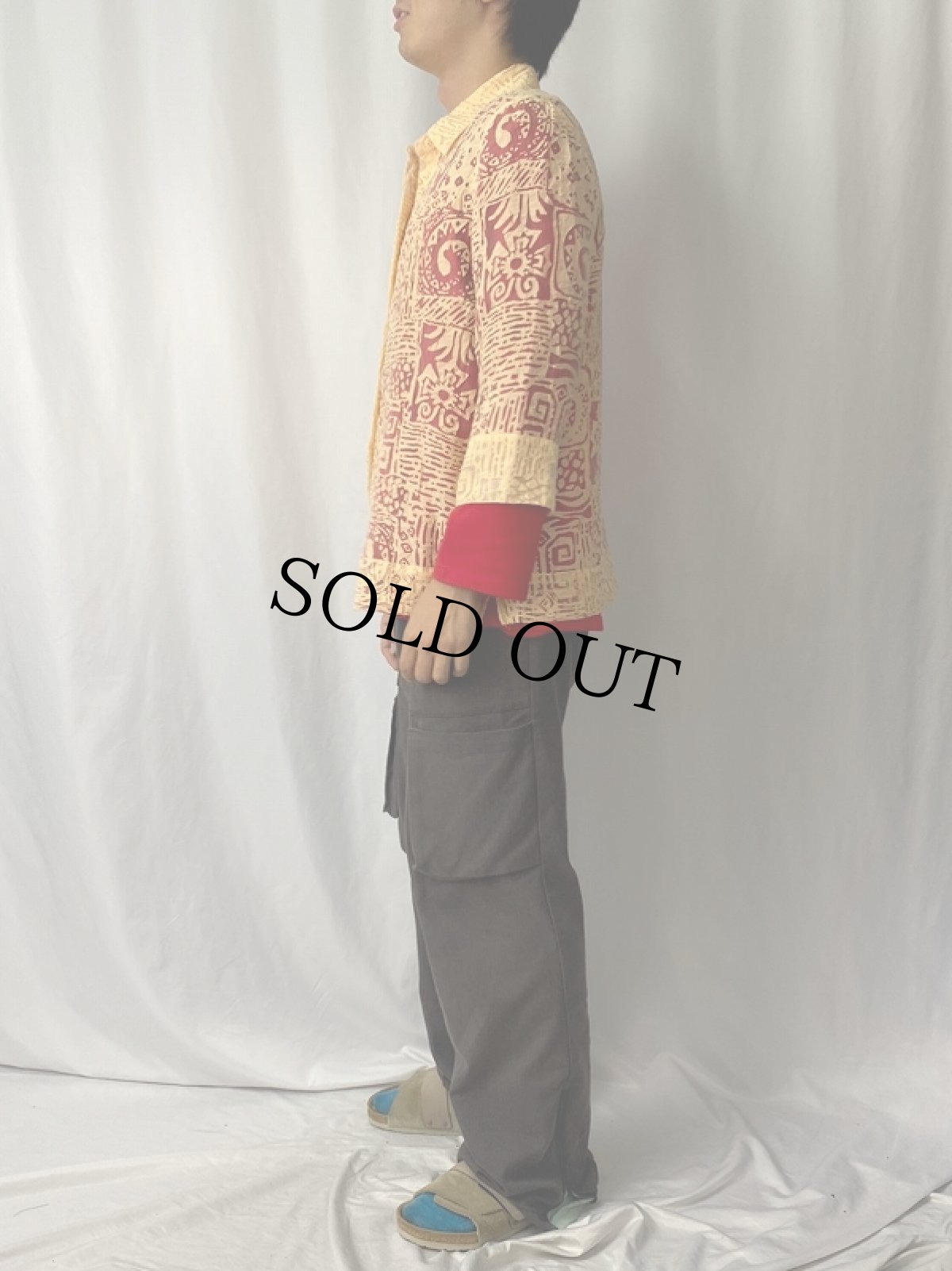 画像3: Rudy Rd. レーヨン×ナイロン 総柄 シースルーシャツ 10 (3)