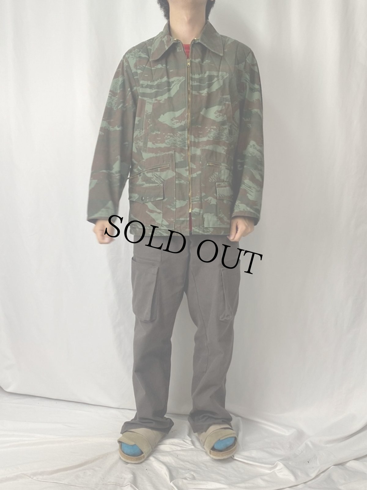 画像2: 70's COLAMTISS FRANCE製 リザードカモ柄 シューティングジャケット SIZE44 (2)