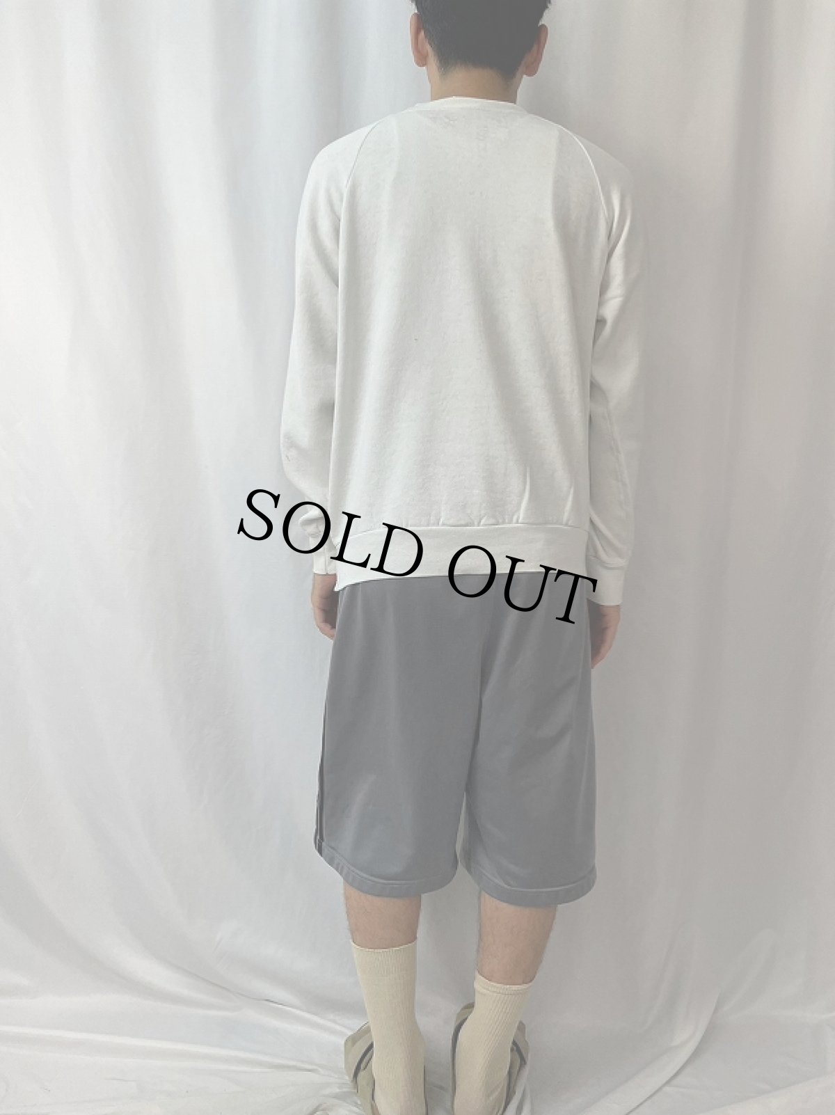 画像4: 90's USA製 犬プリントラグランスウェット L (4)